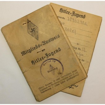 Книжка члена Гитлерюгенд банн 20/1 L. Espenlaub militaria